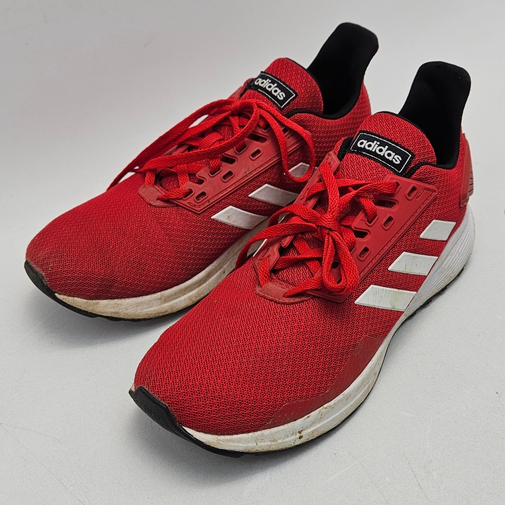 Adidas Duramo 9 Mens Size 7 Running Shoes Red White BB7059